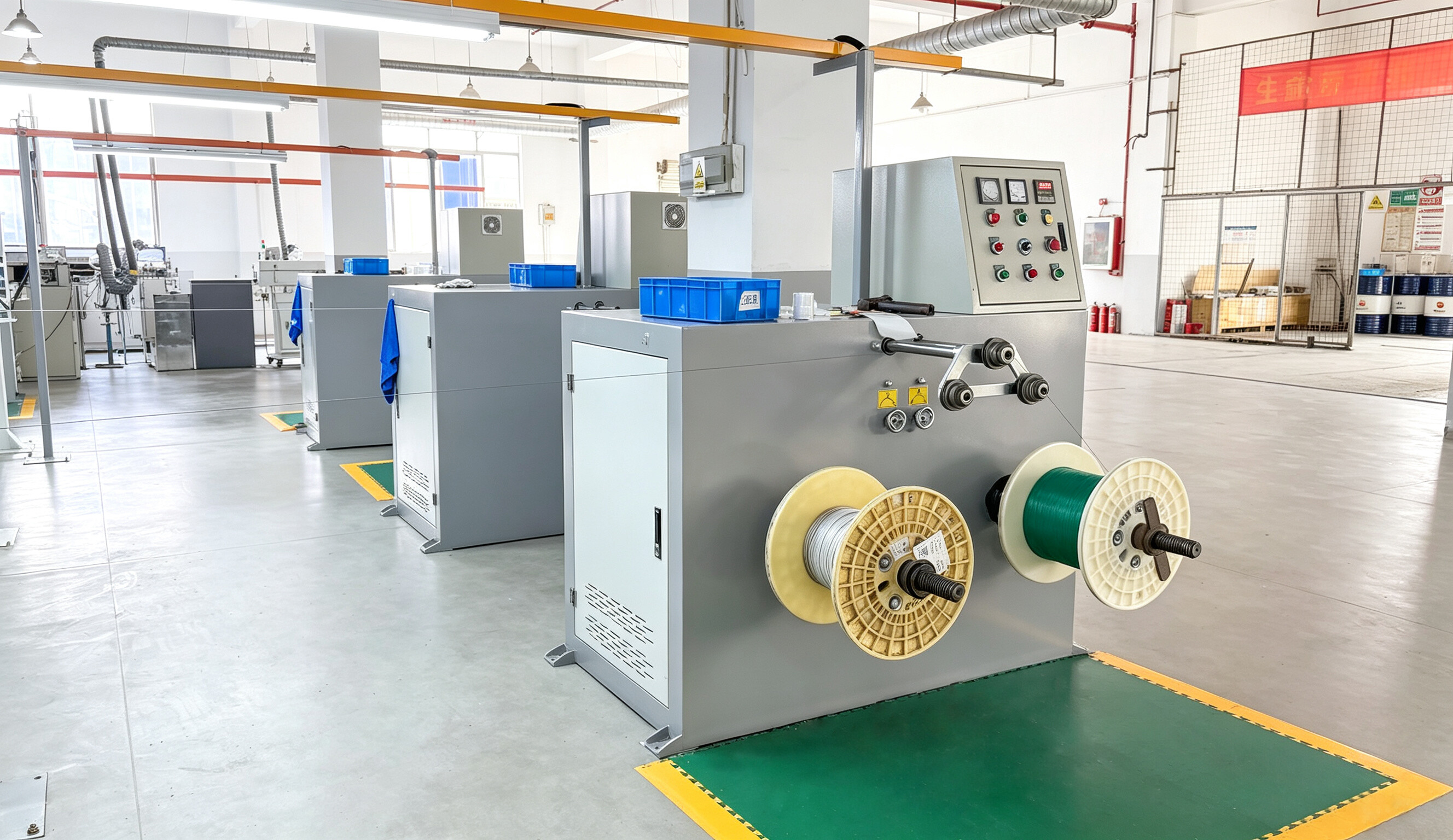 Wire Reel Cabinet: Dual-color wire spooling